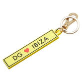 ドルチェアンドガッバーナ キーホルダー キーリング BI1386 イエロー マルチカラー ラバー メッキ レディース DOLCE&GABBANA 【中古】